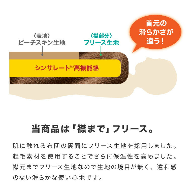 (カラー：チャコールグレー/サイズ：シングル/タイプ：プレーン)掛け布団 シンサレート シングル バイカラー おしゃれ フリース 断熱 保温 抗菌防臭 洗える 防ダニ 軽量 ホコリが出にくい 低ホル 暖かい 冬用掛け布団 掛ふとん thinsulate【送料無料】