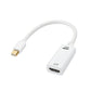 MiniDP to HDMI 変換 アダプター 15cｍ 白色 4K画質 変換ケーブル Mini DisplayPort オス to HDMI メス Thunderbolt MacPC ノートパソコン TV ディスプレイ