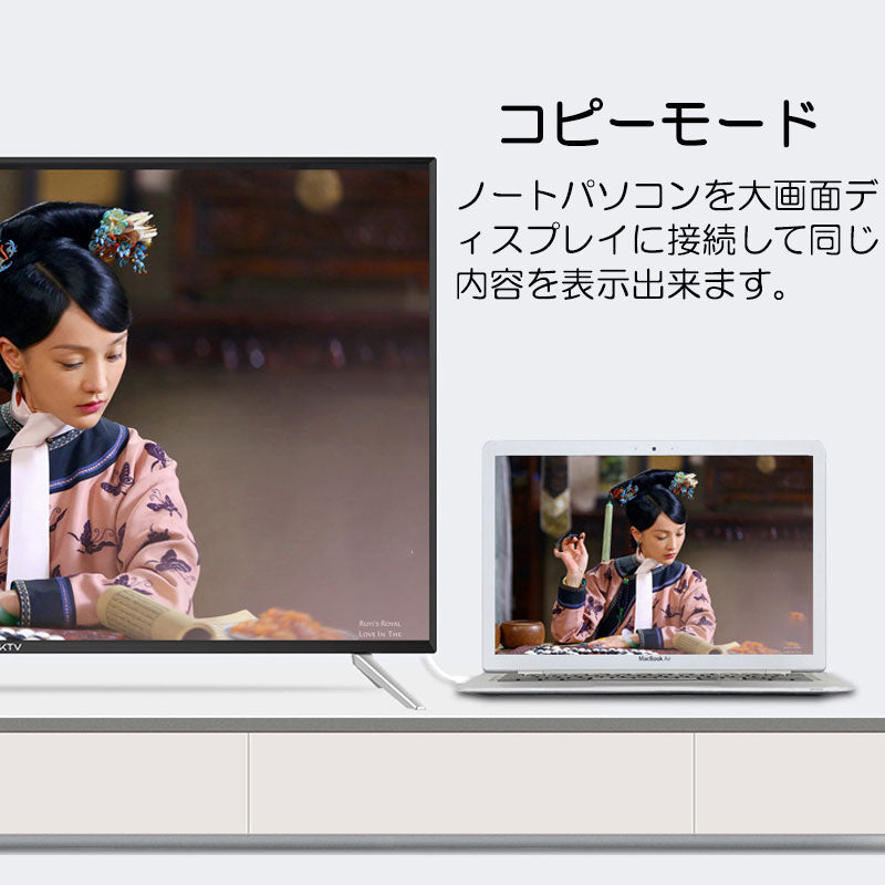 MiniDP to HDMI 4K 変換ケーブル 1.8ｍ 白色 アダプター Mini DisplayPort オス to HDMI オス MacPC ノートパソコン TV ディスプレイ