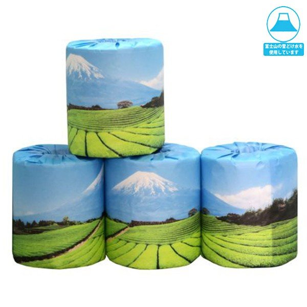 トイレットペーパー 富士山と茶畑 ダブル30m 個包装100個