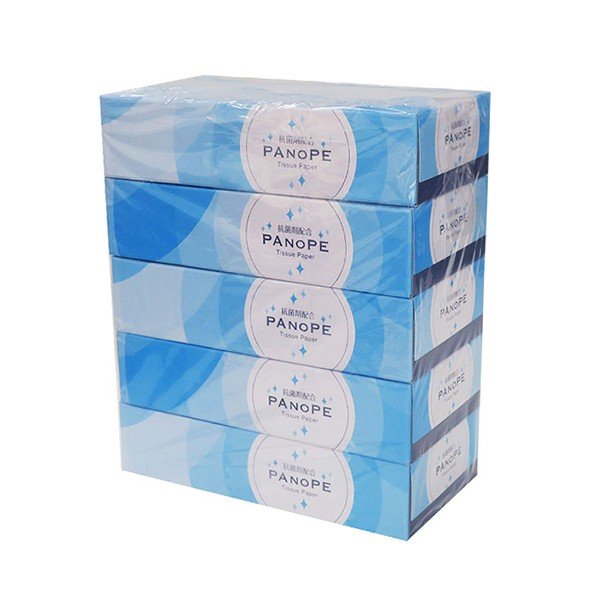 抗菌剤配合ティッシュ PANOPE 150W 5個Ｘ12パック