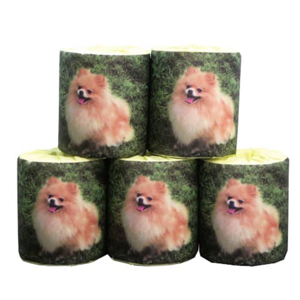 トイレットペーパー 仔犬 ポメラニアン ダブル30m 個包装50個