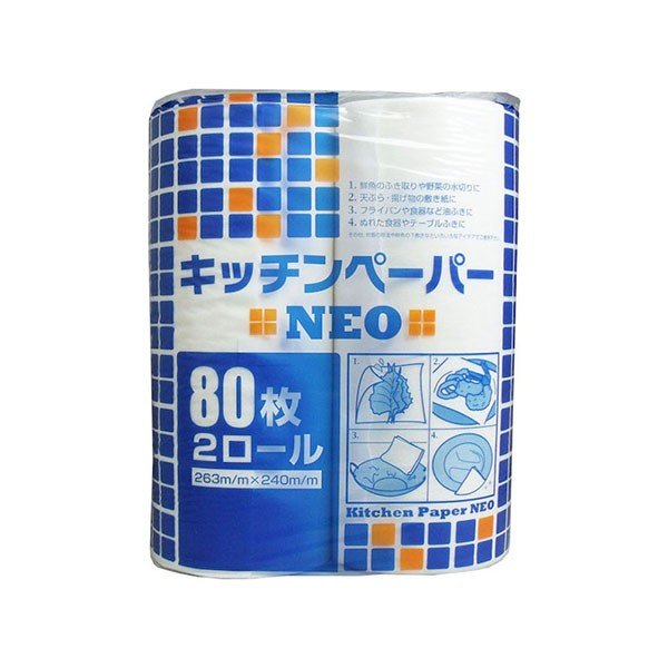 キッチンペーパー 大黒工業 NEO 80枚 2ロールＸ10パック