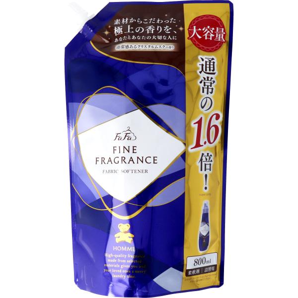 お得な6パックセット 柔軟仕上げ剤 ファーファ ファインフレグランスオム柔軟剤 詰替用 超特大サイズ 800mL X6パック