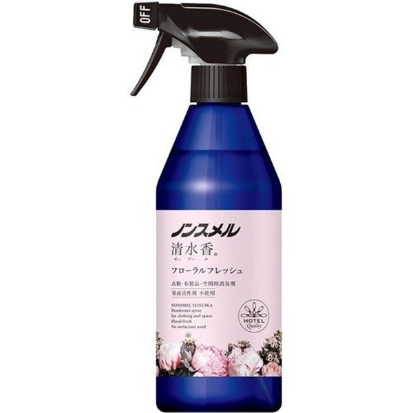 ノンスメル清水香 衣類／布製品／空間用 消臭スプレー フローラルフレッシュの香り スプレー本体 400mLＸ6本