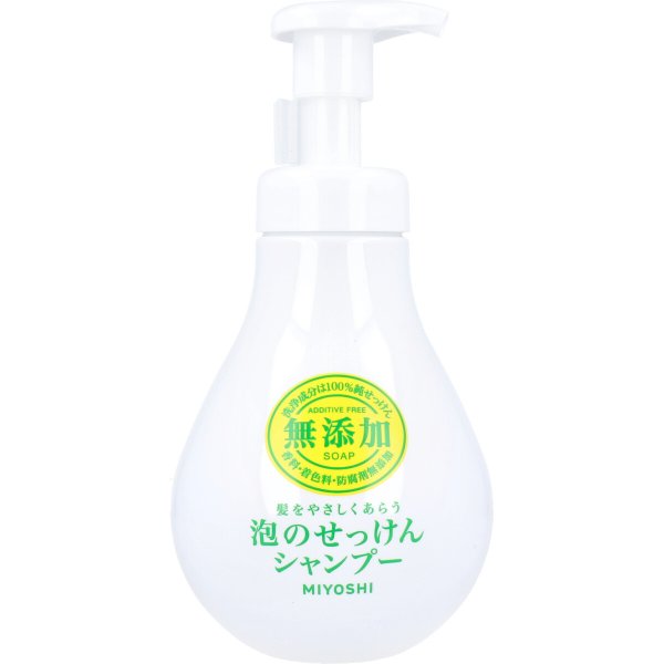 ミヨシ石鹸 無添加 泡のせっけんシャンプー 500mlＸ5本 KI1264
