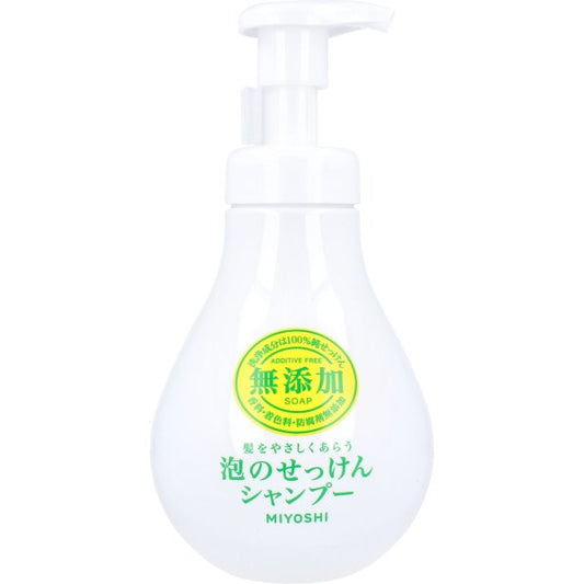 ミヨシ石鹸 無添加 泡のせっけんシャンプー 500mlＸ5本 KI1264