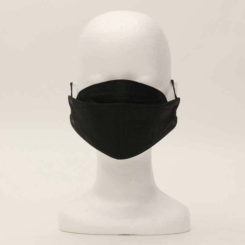 4層不織布マスク 3D立体構造 男女兼用 ふつうサイズ 個包装 ブラック 30枚入X3箱 KI1549-1