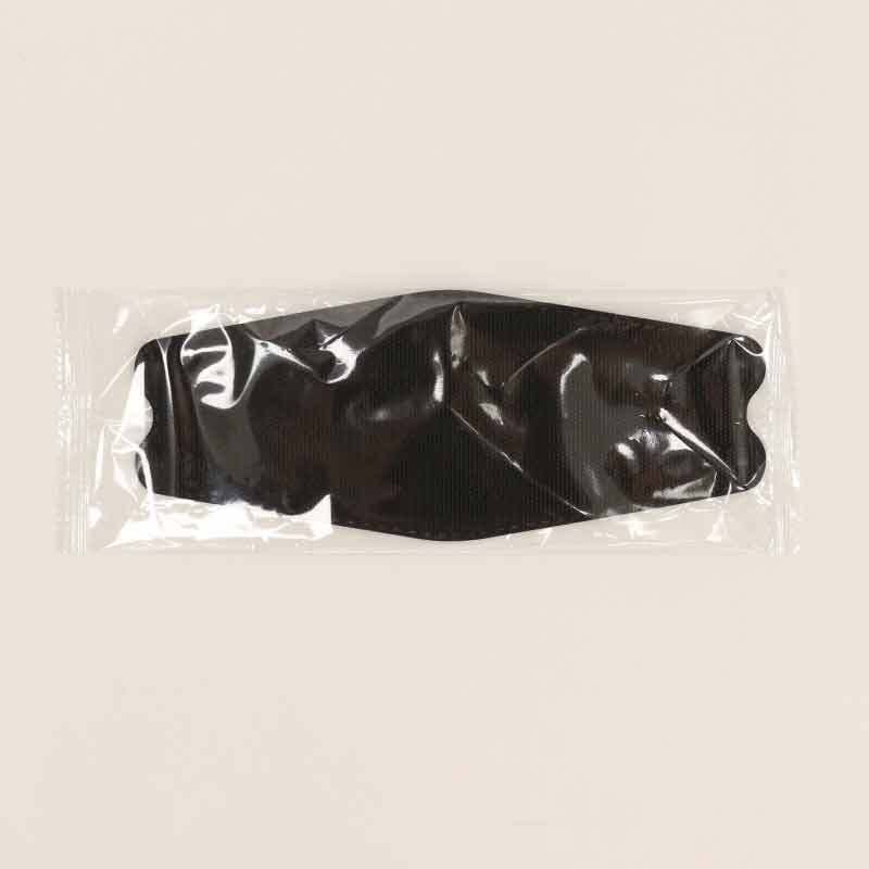 4層不織布マスク 3D立体構造 男女兼用 ふつうサイズ 個包装 ブラック 30枚入X5箱 KI1549