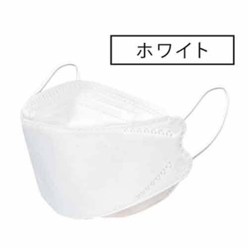 4層不織布マスク 3D立体構造 男女兼用 ふつうサイズ 個包装 ホワイト 30枚入X5箱 KI1550