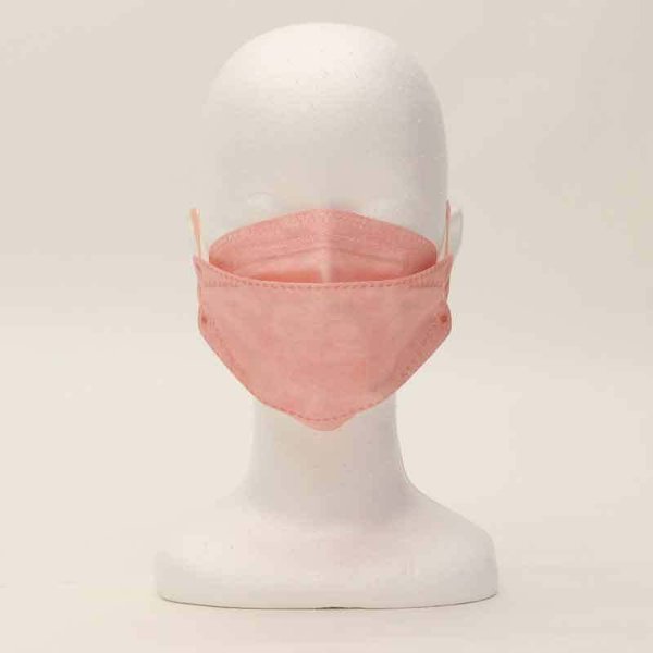お得な3箱セット 4層不織布マスク 3D立体構造 男女兼用 ふつうサイズ 個包装 ピンク 30枚入り X3箱