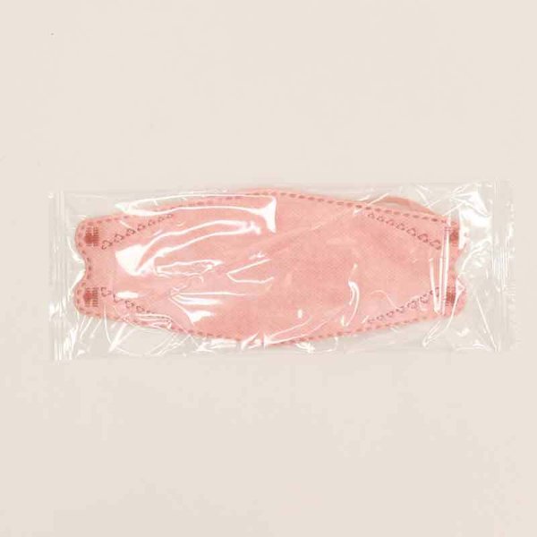 お得な3箱セット 4層不織布マスク 3D立体構造 男女兼用 ふつうサイズ 個包装 ピンク 30枚入り X3箱