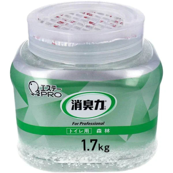 業務用消臭剤 エステー 消臭力 クラッシュゲルタイプ トイレ用 森林の香り 本体 1.7kg X4個 KI1633