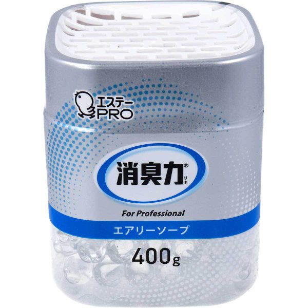 業務用消臭剤 エステー 消臭力 ビーズタイプ 室内・トイレ用 エアリーソープの香り 本体 400g X5個