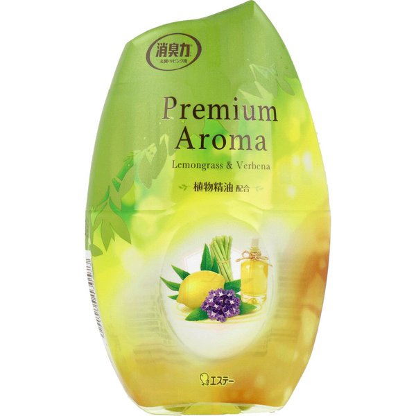 お得な3個セット 消臭剤 エステー お部屋の消臭力 玄関／リビング用 PremiumAroma レモングラス＆バーベナ 400mL X3個