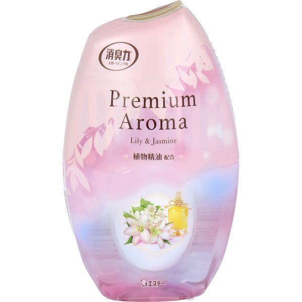 消臭剤 エステー お部屋の消臭力 玄関／リビング用 PremiumAroma リリー＆ジャスミン 400mL X3個