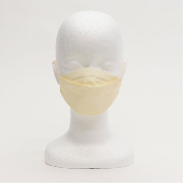 4層不織布マスク 3D立体構造 女性／子供用 小さめサイズ ベージュ 個別包装 30枚入り X4箱 KI1824-1