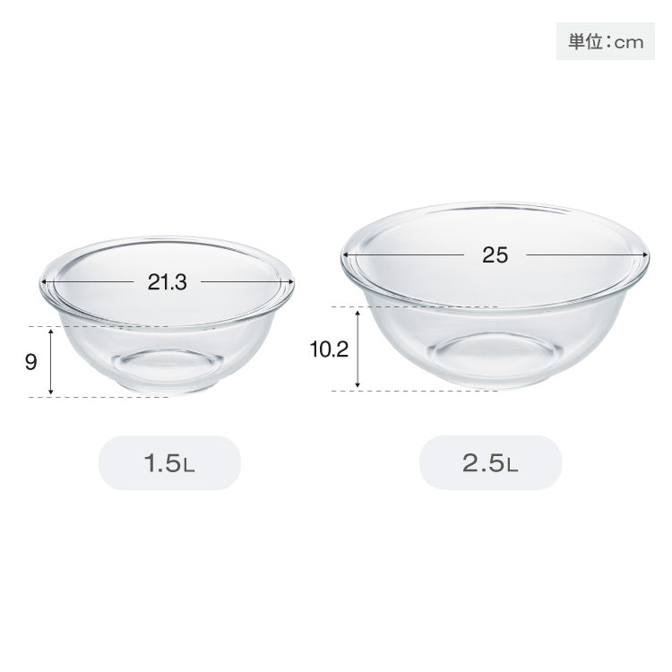 iwaki イワキ 耐熱ガラスボウル 5点セット レンジOK オーブン対応 食洗機対応 重ねて収納 耐熱ガラス ボウルセット 耐熱 保存 容器 ボール 下ごしらえ 料理 おしゃれ【送料無料】
