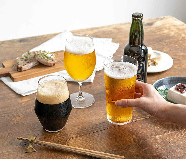 東洋佐々木ガラス 薄づくりビヤーグラスセット 3個 【ギフトラッピング・専用木箱入】 食洗機対応 ビアグラス ビールグラス ビール クラフトビール 飲み比べセット プレゼント ギフト おしゃれ【送料無料】