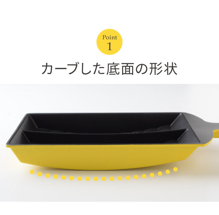 仕切り付き 玉子焼きフライパン 早業ツインシェフ 2品同時に お弁当作り 時短調理 卵1個で玉子焼き くっつきにくい たまご焼き 卵焼き A-77248