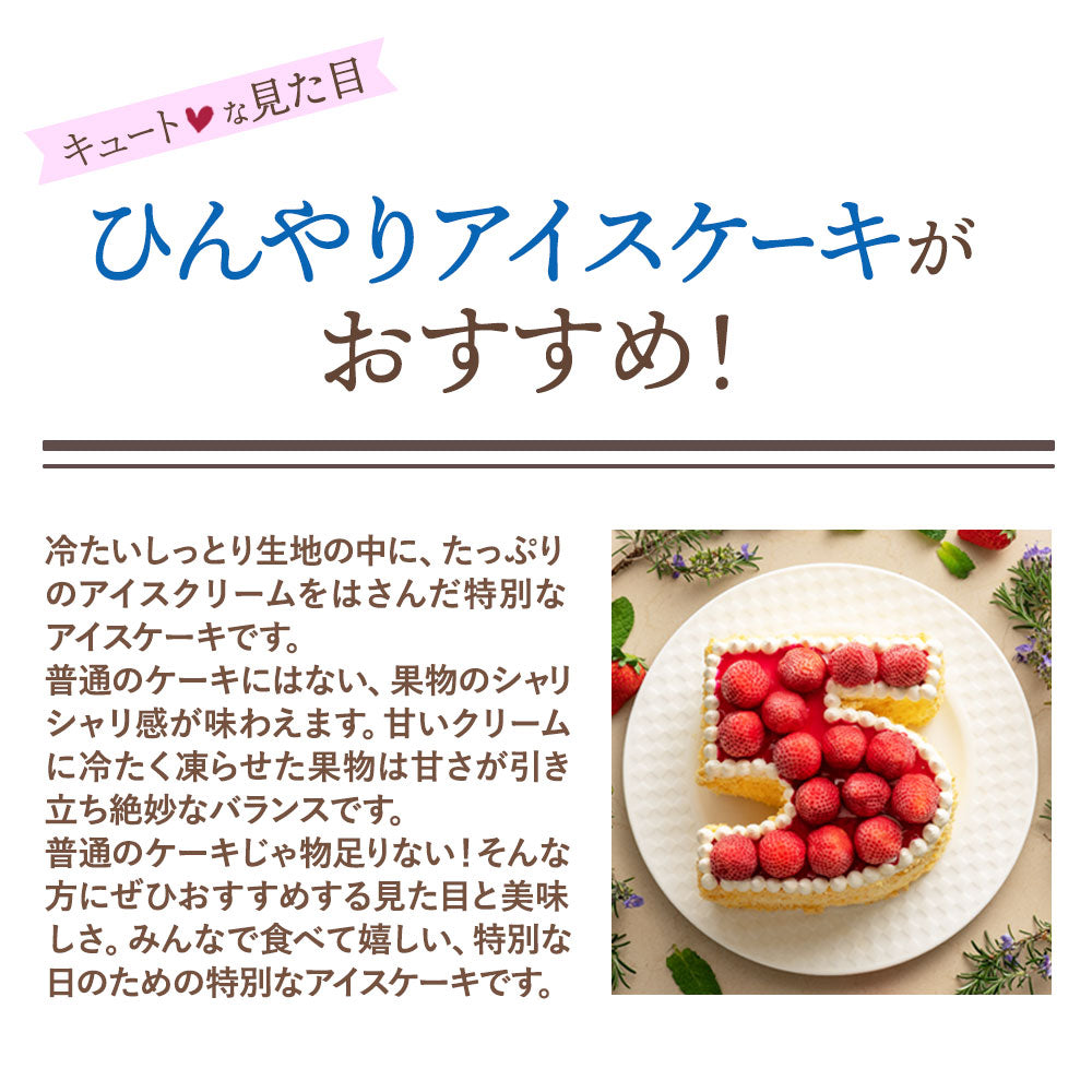 誕生日ケーキ 【パティシエ手作り】アイス数字ケーキ  [ スイーツ アイス ケーキ ナンバーケーキ アニバーサリーケーキ 西内花月堂 オリジナル 立体 パーティー 誕生日 ギフト 大人 子供 かわいい セット お取り寄せ おしゃれ プチギフト  ]