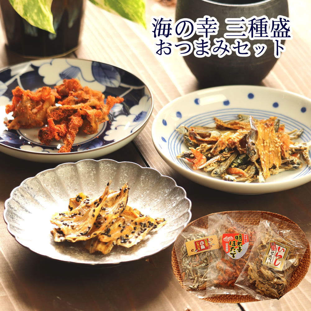 海の幸おつまみ珍味三品盛セット 福岡珍味