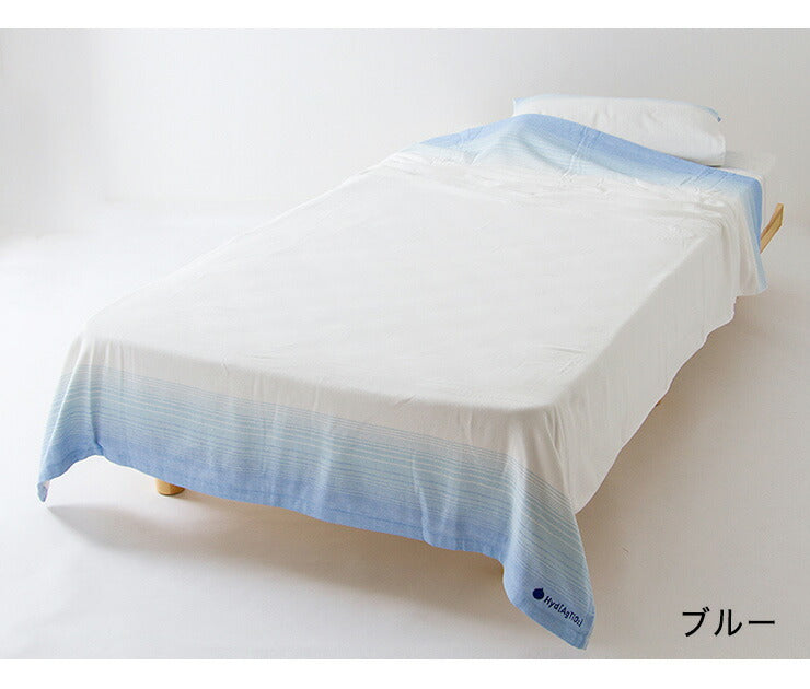 (ベージュ)タオルケット シングル 花粉を水に変える グラデボーダー+2 ハイドロ銀チタン 綿100％ 日本製 洗える 花粉 ホコリ ニオイ 細菌 ウィルス 水に変える タオル 肌掛け おしゃれ ブランケット 【送料無料】