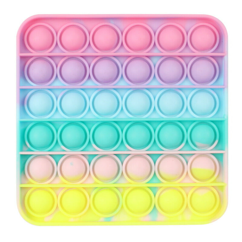 子供クリスマスプレゼント まる プッシュポップ 1枚 クリーム色 バブル大きい 安い パズル ブロック スクイーズ 知育玩具 シリコン プチプチ カラフル おもちゃ