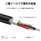 プリンター用USB-AtoBケーブル 5m USB2.0 コード5メートル USBAオスtoメUSBBオス データ転送 パソコン スキャナー 複合機 有線接続 コネクタ キャノン 黒色