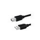 プリンター用USB-AtoBケーブル 5m USB2.0 コード5メートル USBAオスtoメUSBBオス データ転送 パソコン スキャナー 複合機 有線接続 コネクタ キャノン 黒色