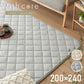 (カラー：グレー/サイズ：200×240cm)with core コアヤーン キルトラグ 200×240cm 固綿入り 綿 吸水速乾 洗える エコ 天然素材 コットン BCIコットン コアヤーン糸 ラグ 三層ラグ コットンラグ ウィズコア【送料無料】