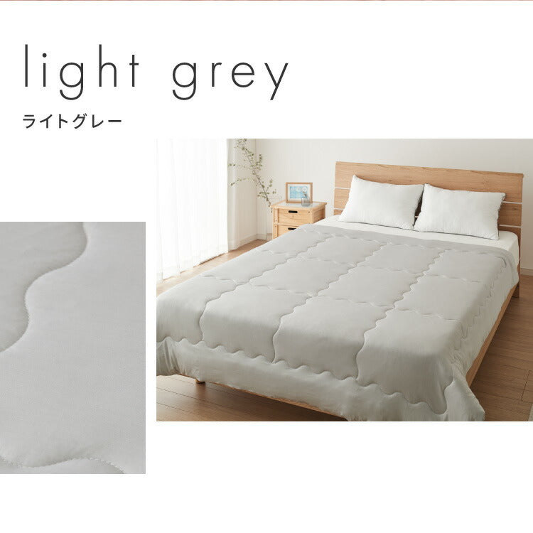 (カラー：ライトグレー/サイズ：ダブル)with core コアヤーン 冷感肌掛け布団 ダブル 180×190cm 接触冷感 Q-MAX0.46 吸水速乾 洗える ナイロン ポリエチレン コアヤーン繊維 掛布団 掛け布団 肌布団 ウィズコア【送料無料】