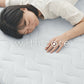 (カラー：ブルー/サイズ：ダブル)with core コアヤーン 敷パッド ダブル 140×200cm 枕パッド付 接触冷感 持続冷感 Q-MAX0.46 吸水速乾 洗える ナイロン ポリエチレン コアヤーン繊維 敷布団 ウィズコア【送料無料】