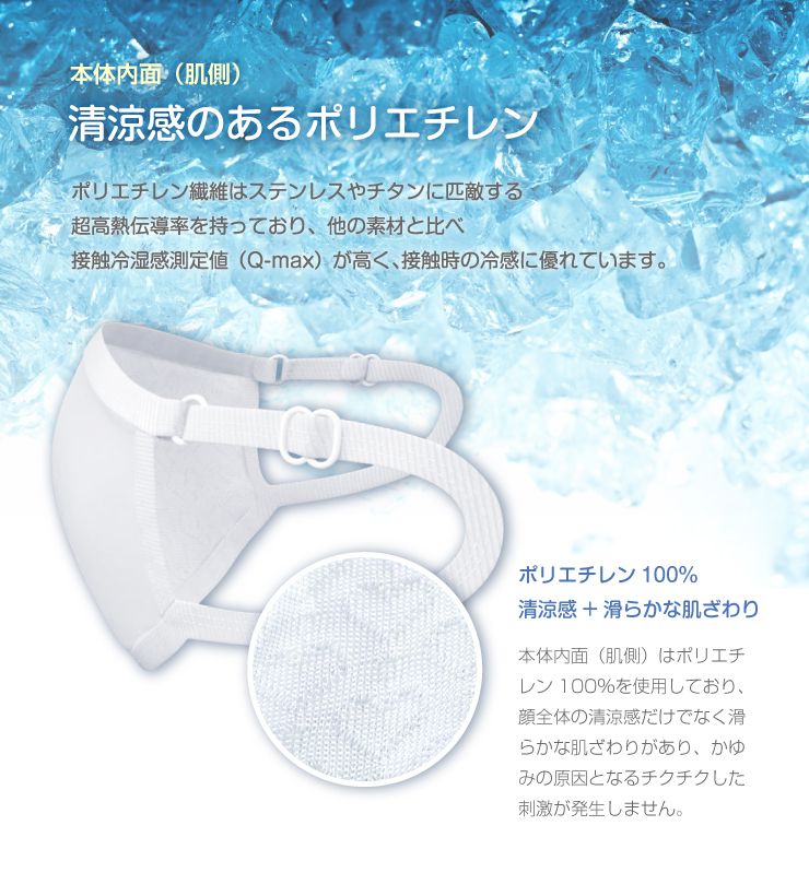 (ホワイト)冷感マスク 布 3枚入りセット 夏用 涼しい 洗える アイス 接触冷感 夏用マスク 長さ調整可能 メッシュ 子供 大人 男女兼用 繰り返し 風邪対策 感染症対策 飛沫防止 花粉症 ハウスダスト 対策 予防 (代引不可)【メール便配送】【送料無料】