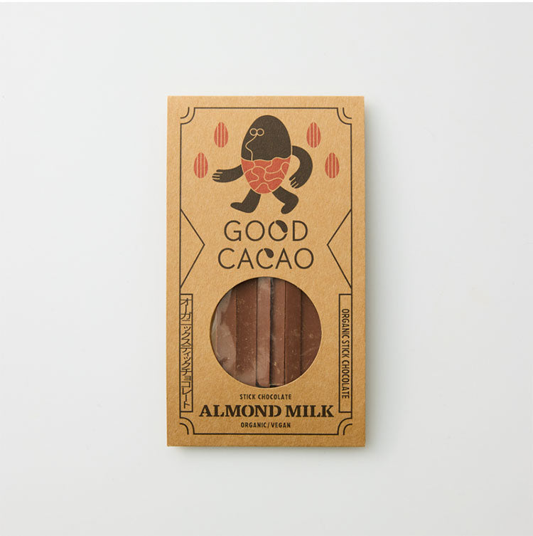 GOOD CACAO オーガニックスティックチョコ2種 アーモンドミルク&カカオ70% ラッピングギフト プチギフト