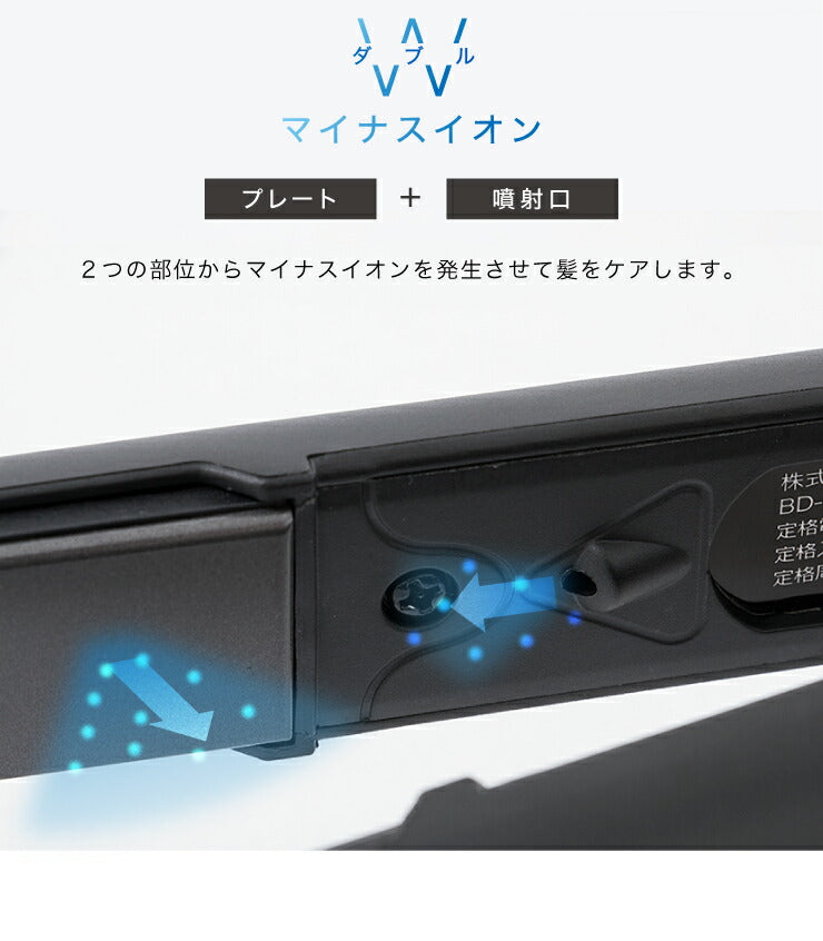 (ホワイト)ヘアアイロン マイナスイオン ストレート プロ仕様230℃ 海外対応 24mm 専用ポーチ付 simplus SP-RHST02 ストレートアイロン【送料無料】