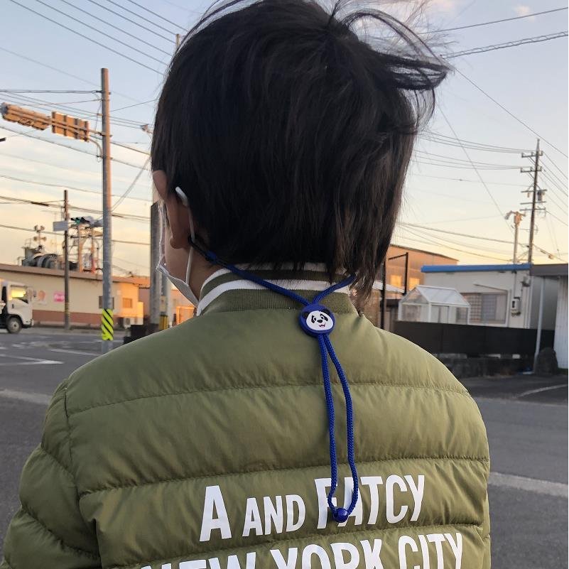 マスク用ネックストラップ パンダイラストアジャスター付き 可愛い おしゃれ 子供 キッズマスクチェーン マスク仮置 マスクバンド 落下防止ネックレス