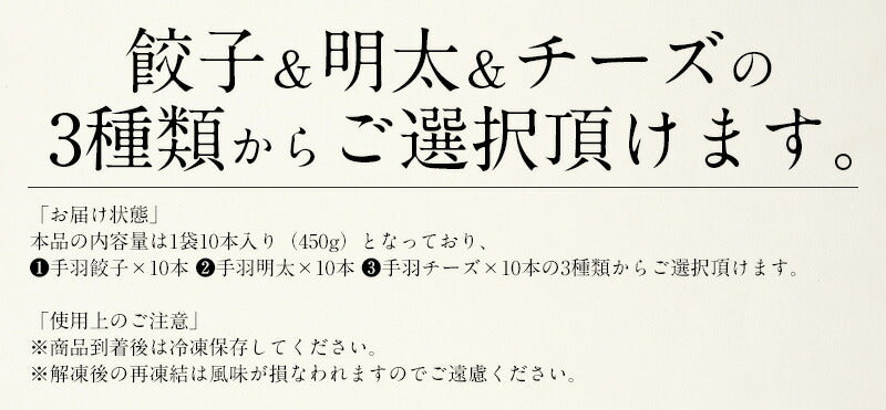 手羽餃子 手羽先 10本/450g （ 手羽チーズ） 手羽ぎょうざ 餃子 お総菜 手羽 手羽先餃子 おかず 総菜 肉料理 手羽 餃子 手羽明太  つまみ おつまみ 冷凍餃子 冷凍ぎょうざ ［送料無料］ ギフト プレゼント