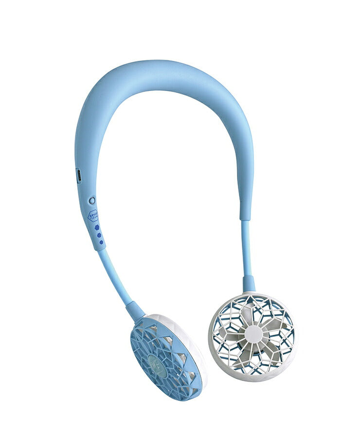(イエロー/グリーン)ダブルファン バージョン2.0 ネックファン モバイルファン 肩掛けファン ツインファン 手ぶら 熱中症対策 野外 キャンプ 扇風機 DF202 【送料無料】