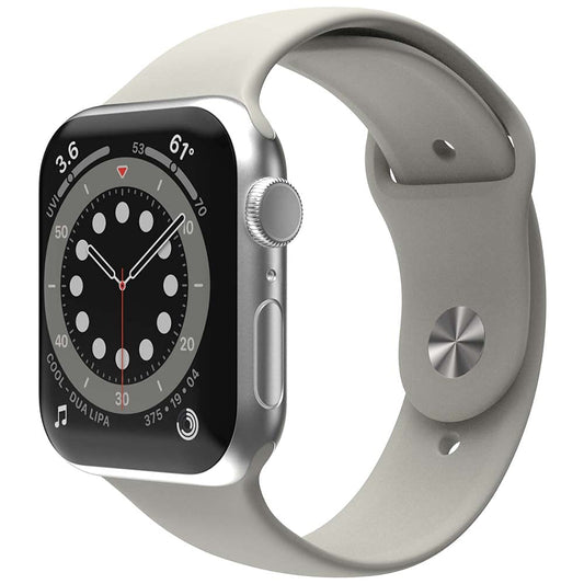 apple グレー 42-45mm watch用 ベルト シリコン 1本 アップル ウォッチ バンド 女性 男性 防水 伸縮 ループ スポーツ ビジネス 学生 iWatch series7 6 5 4 3 2 1 SE対応