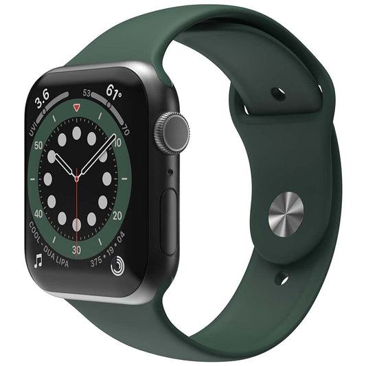 apple グリーン 38-41mm watch用 ベルト シリコン 1本 アップル ウォッチ バンド 女性 男性 防水 伸縮 ループ スポーツ ビジネス 学生 iWatch series7 6 5 4 3 2 1 SE対応