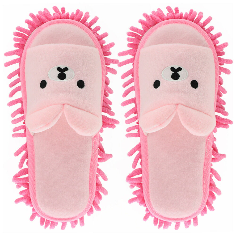 スリッパ ピンク S モップスリッパ 前開き かわいい 子供 大人 レディース メンズ ジュニア 女性 男性 床掃除 ファミリー カップル用 室内 履物 床拭き 静音 家族でお揃い