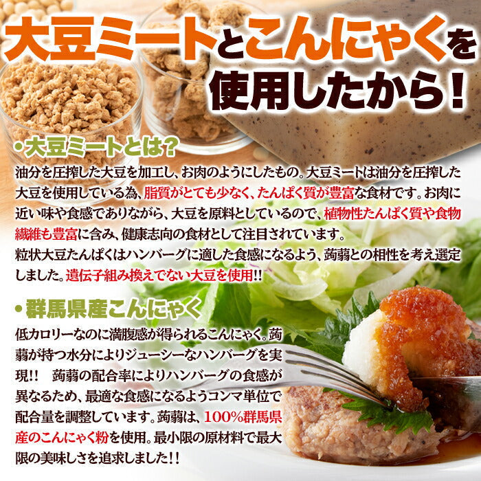100％植物由来の新感覚 ハンバーグ !!マンナン大豆 ミートハンバーグ 90g×3袋 メール便