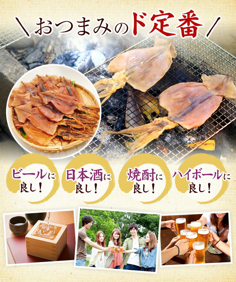 【タイムセール】北海道産 無添加スルメ 4枚入