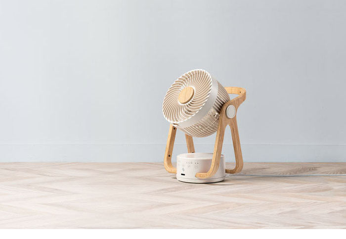 (グレージュ)WOOD STYLE 節電センサー付DCサーキュレーター CF-T2314 アイボリー グレー グレージュ 空気循環 扇風機 木目 おしゃれ デザイン かわいい インテリア 家電 シンプル スリーアップ THREEUP【送料無料】