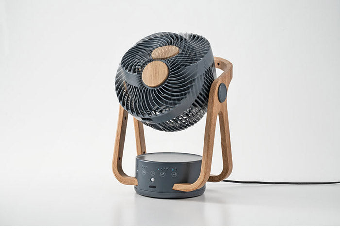 (アイボリー)WOOD STYLE 節電センサー付DCサーキュレーター CF-T2314 アイボリー グレー グレージュ 空気循環 扇風機 木目 シンプル スリーアップ THREEUP