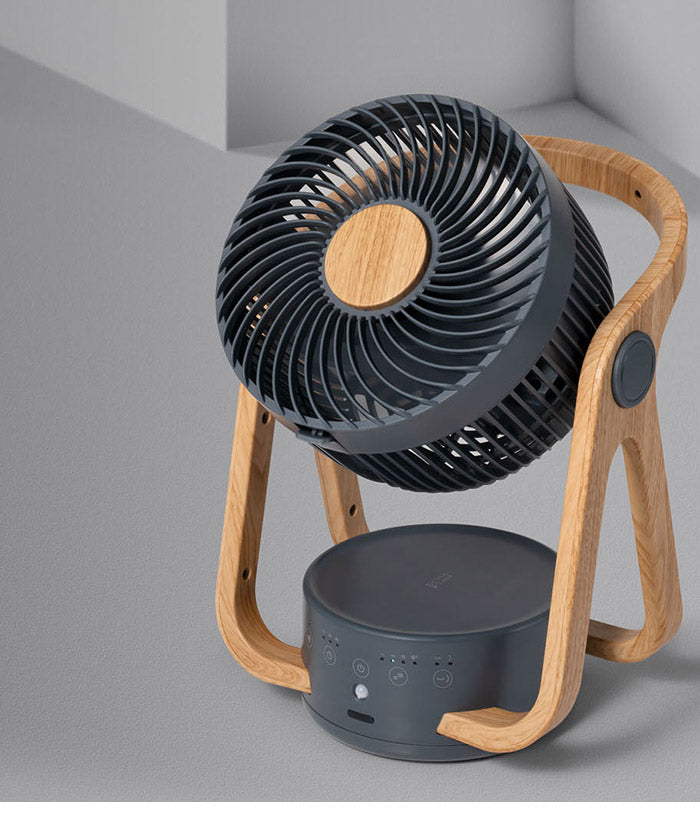 (グレー)WOOD STYLE 節電センサー付DCサーキュレーター CF-T2314 アイボリー グレー グレージュ 空気循環 扇風機 木目 おしゃれ デザイン かわいい インテリア 家電 シンプル スリーアップ THREEUP【送料無料】