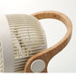 (グレージュ)WOOD STYLE 節電センサー付DCサーキュレーター CF-T2314 アイボリー グレー グレージュ 空気循環 扇風機 木目 おしゃれ デザイン かわいい インテリア 家電 シンプル スリーアップ THREEUP【送料無料】