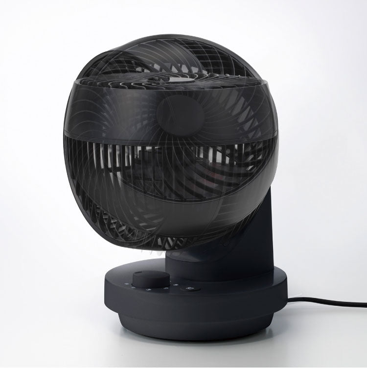 (ブラック)THREEUP 3Dスイングターボサーキュレーター360 AC 360度 左右60度 自動 16畳程度 ホワイト ブラック ガード分解 CF-T2491 サーキュレーター コンパクト 小型 水洗い 送風 送風機 扇風機 白 黒