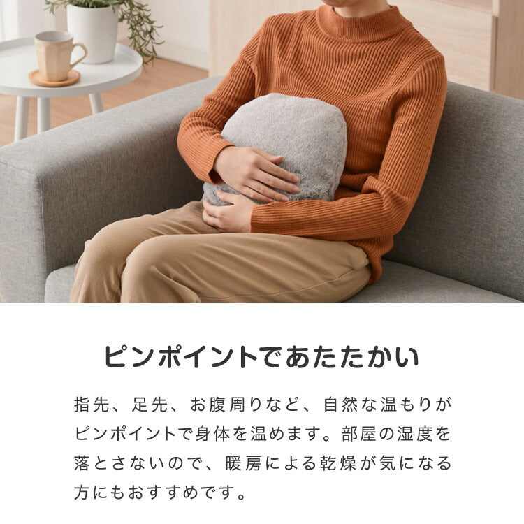 (グレージュ)蓄熱式 湯たんぽ ぬくぬく ネコ型 nekoLike EWT2329 スリーアップ 充電式